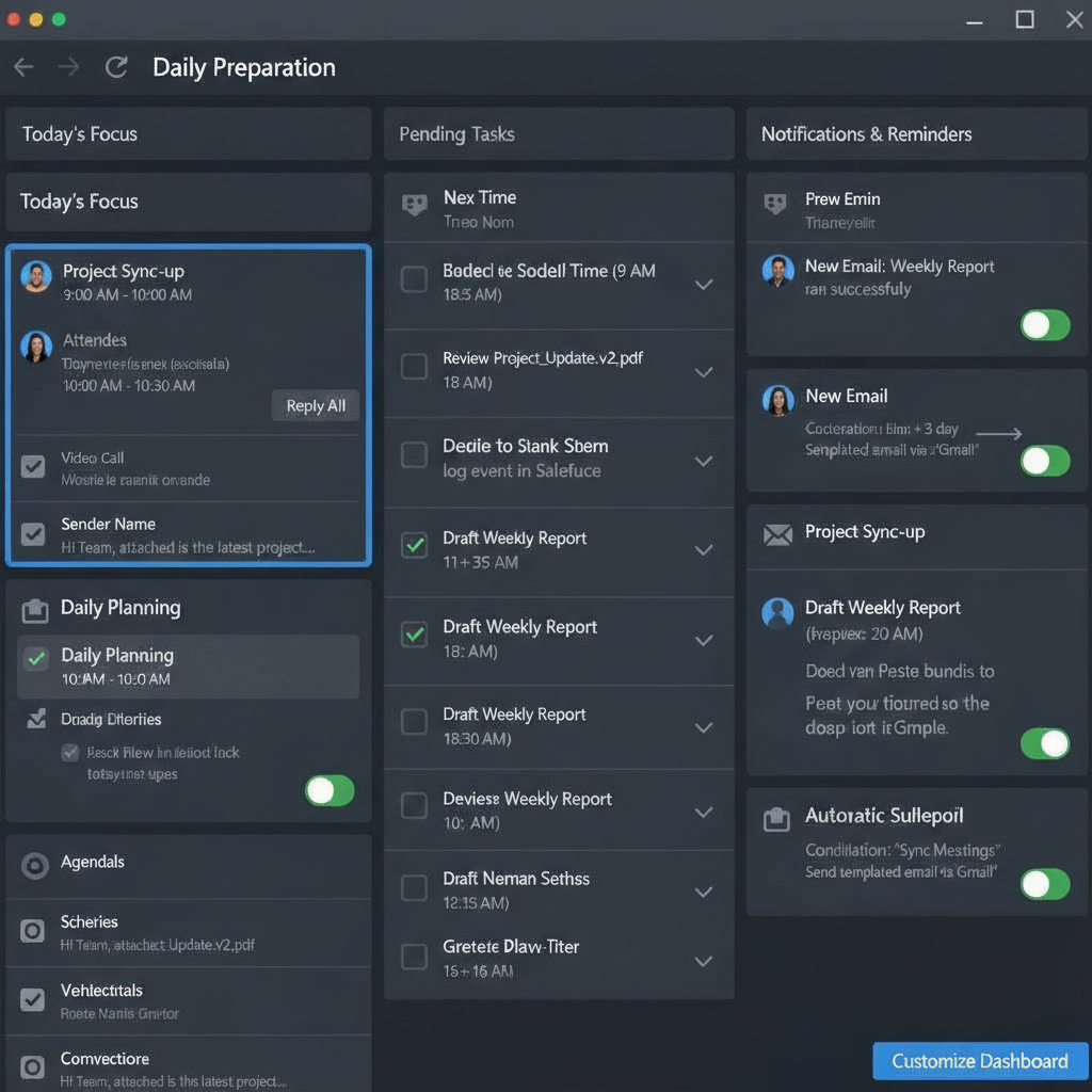 Daily Preparation Interface